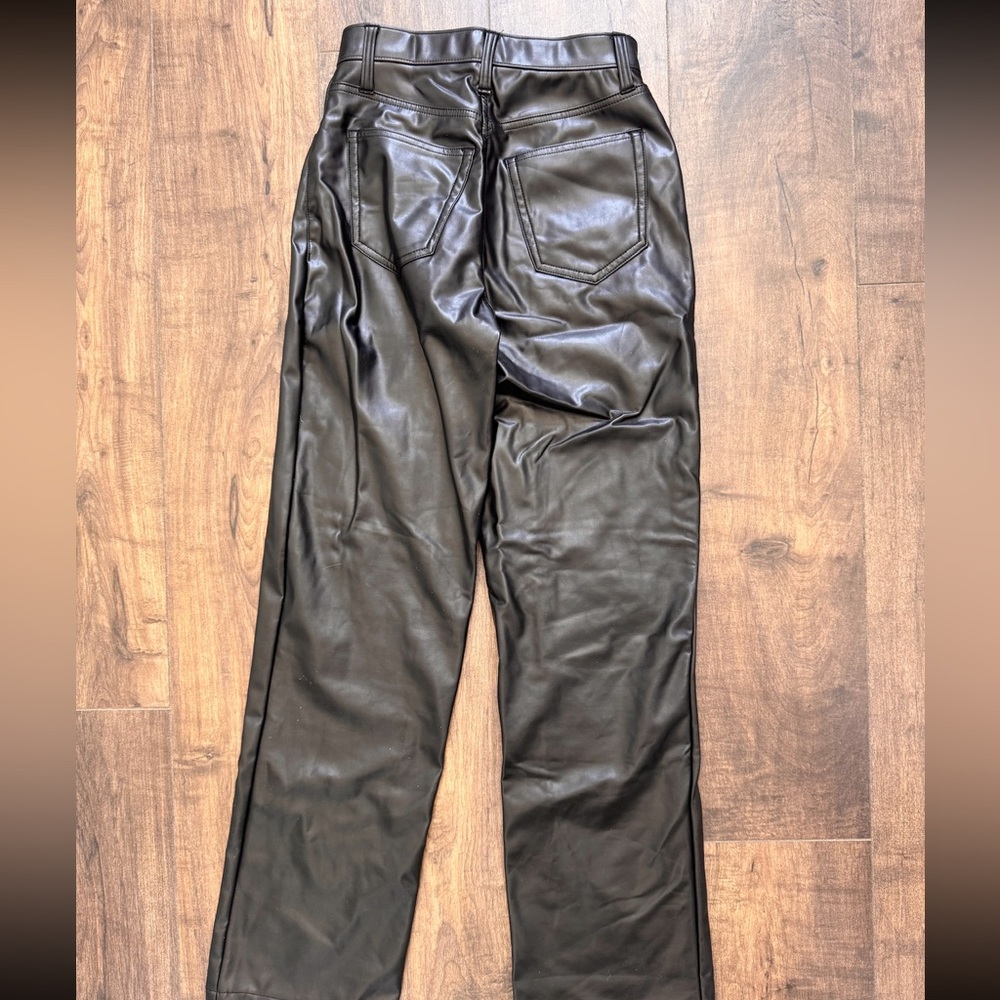Curve Love Vegan Leather 90s Relaxed Pant - Picture 4 of 7